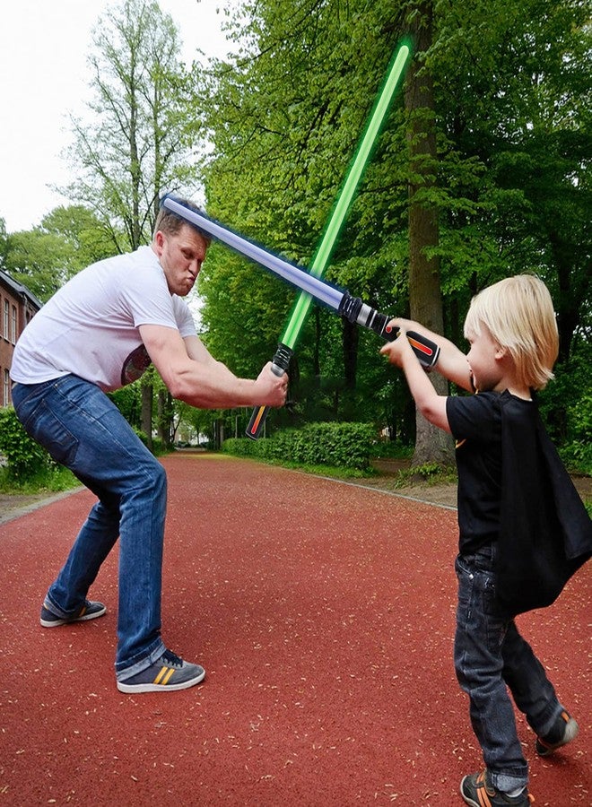 KEGOZ 3 Packs 3 Colors Light Sabers with FX Sound (Motion Sensors) for Kids, Expandable Handle Light up Sword for Halloween Xmas Boys Children's Day Dress Up Parties Costum Galaxy War Fighters and Warriors - Image 5